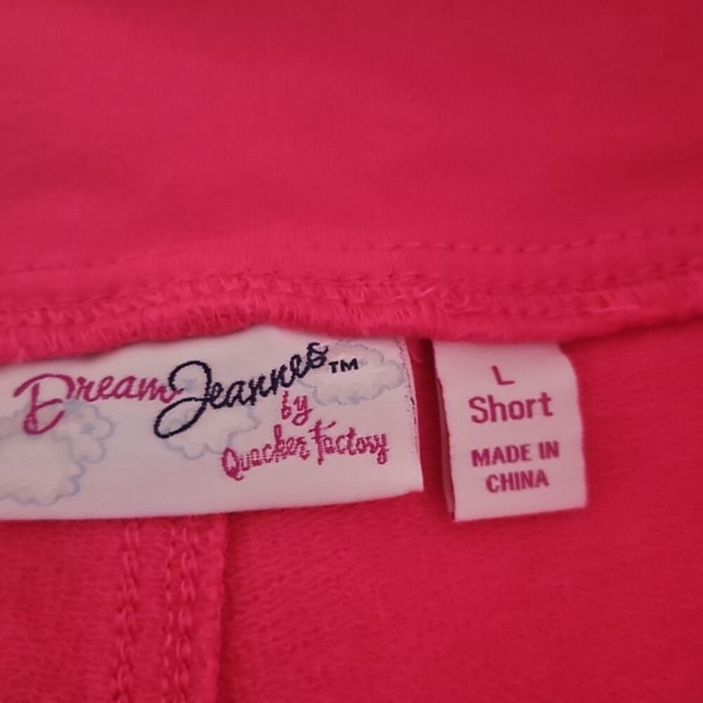 Dream Jeans Women Large Short Pink Capri Pants w/ Decorative rhinestone heart - Picture 4 of 6